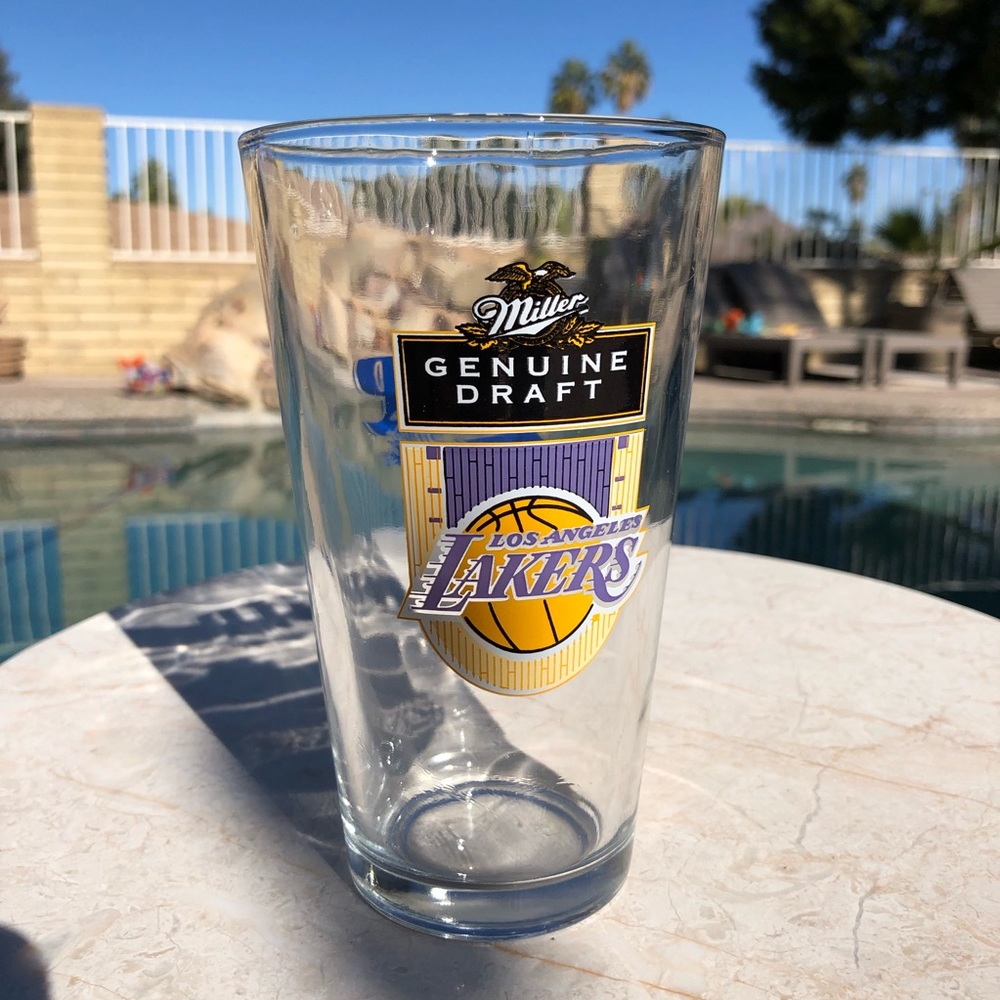 Miller MGD/Lite Los Angeles Lakers Pint Glass